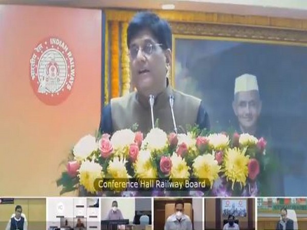 Minister of Railways Piyush Goyal on Thursday appreciated 'Rail Pariwar' in ensuring victories and fighting back against the challenges posed by corona. Photo/ANI