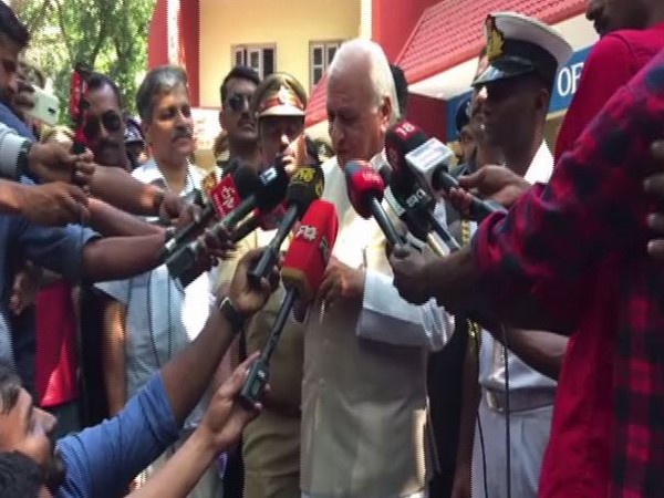 Kerala Governor Arif Mohammad Khan speaking to media persons (Photo/ANI)