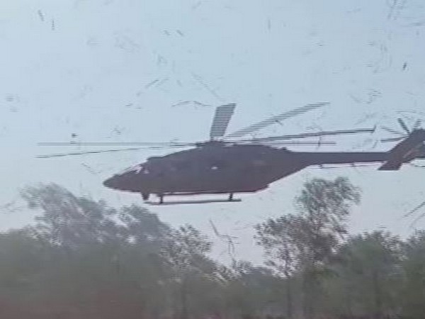 An ALH Dhruv helicopter of the Indian Air Force carried out a precautionary landing in Saharanpur (Photo/ANI)