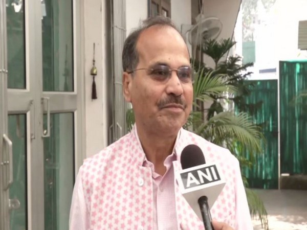 Leader of Congress in Lok Sabha Adhir Ranjan Chowdhury while speaking to ANI (Photo/ANI)