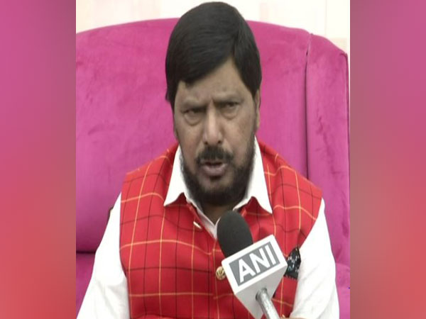 Union Minister Ramdas Athawale speaking to ANI in New Delhi on Friday. Photo/ANI