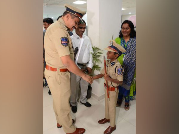IPS officer, Mahesh Bhagwat, Commissioner Rachakonda and D. Ishan (Photo/ANI)