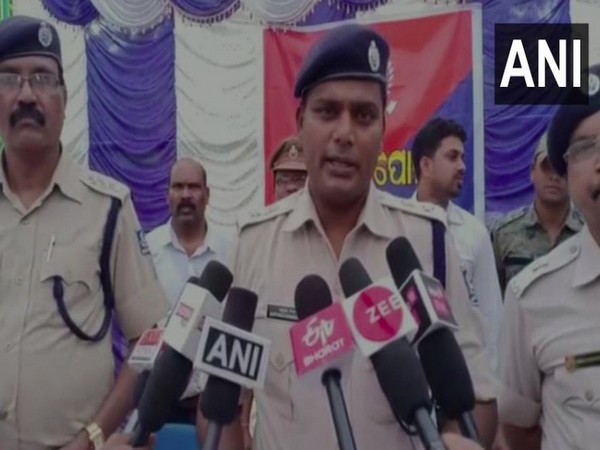 B Gangadhar, Superintendent of Police (SP) while speaking to the reporters. (Photo/ANI)