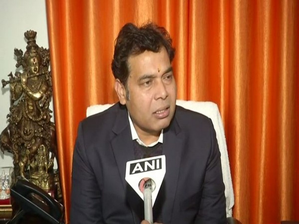 Uttar Pradesh Minister Srikant Sharma while speaking to ANI on Tuesday (Photo/ANI)