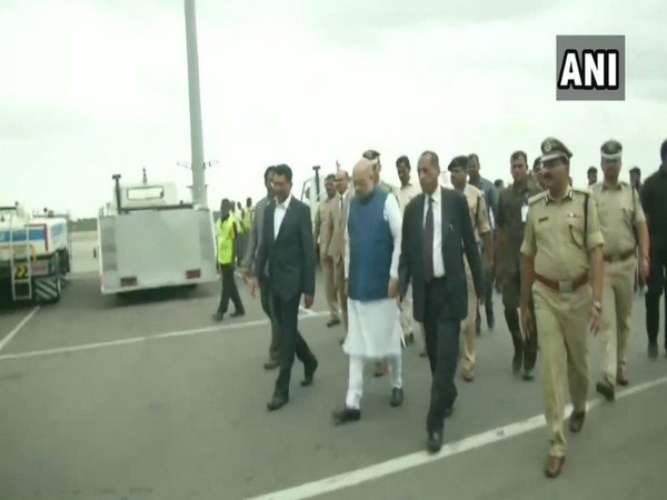 Home Minister Amit Shah in Hyderabad on Saturday. Photo/ANI