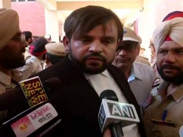 Victim's advocate Mubeen Farooqui speaking to media in Pathankot on Monday Photo/ANI