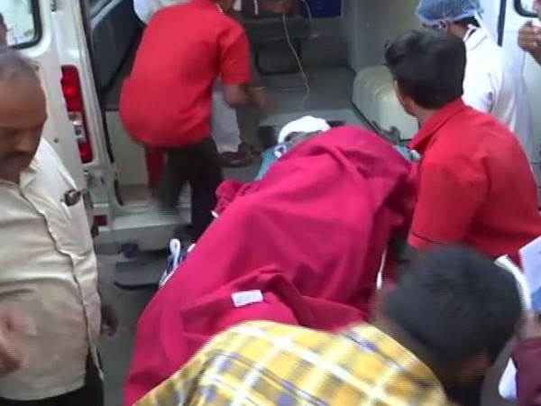 Victim at the hospital in Bengaluru on Sunday. Photo/ANI