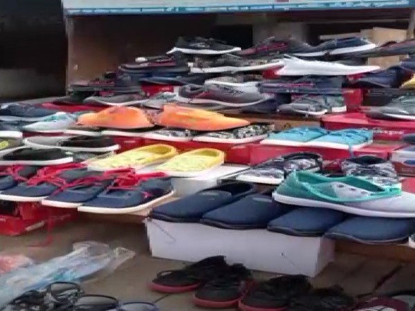 UP shoe shopkeeper taken into police custody for selling shoe with caste name (Photo/ANI)