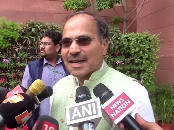 Adhir Ranjan Chowdhary speaking to reporters in New Delhi on Thursday. Photo/ANI