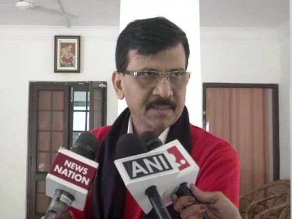 Shiv Sena leader Sanjay Raut speaking to media persons on Thursday (Photo/ANI)