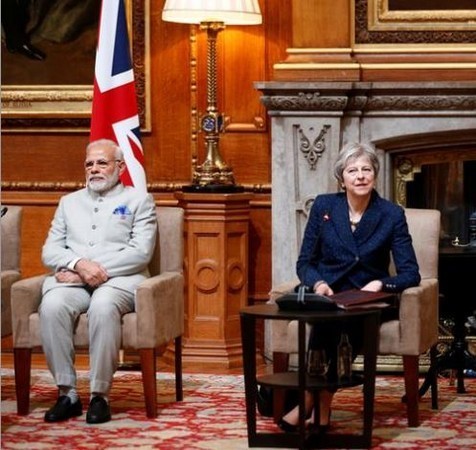 Prime Minister Narendra Modi and his British counterpart Theresa May (Photo: Reuters)