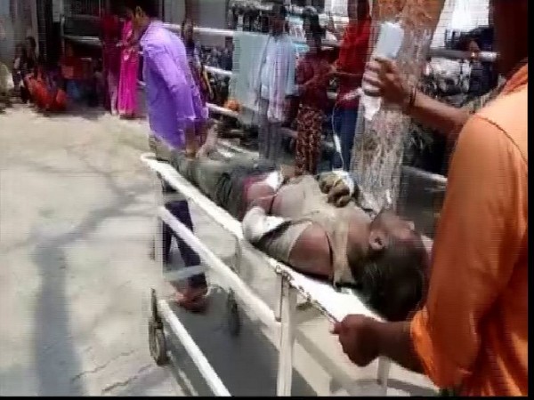 One of the criminals who was beaten by the mob on Friday. Photo/ANI