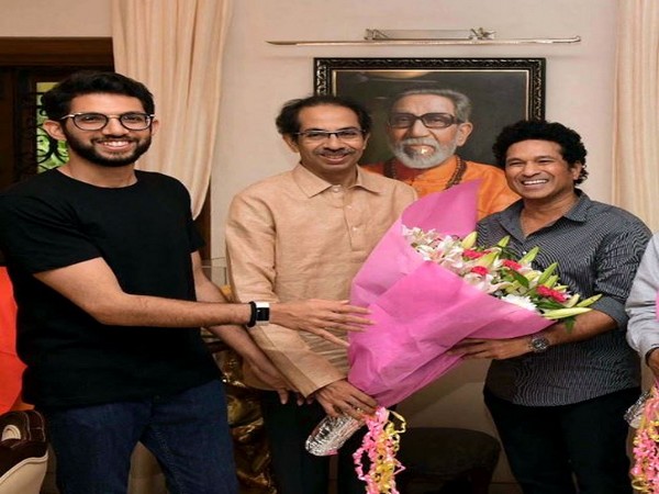 Shiv Sena's Aaditya Thackeray (Left) and Sachin Tendulkar (Right)