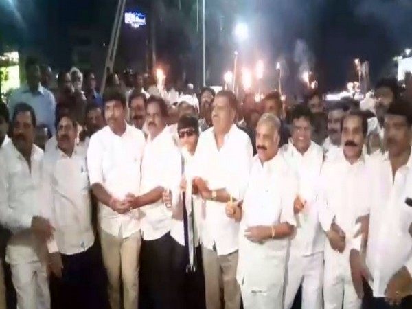 A visual from YSRCP rally in Visakhapatnam on Friday. Photo/ANI