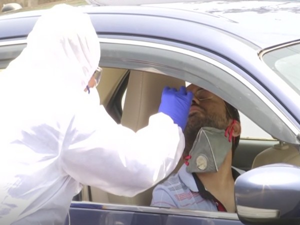 Visual from the COVID-19 Drive-thru Collection Point Test Centre (Photo/ANI)