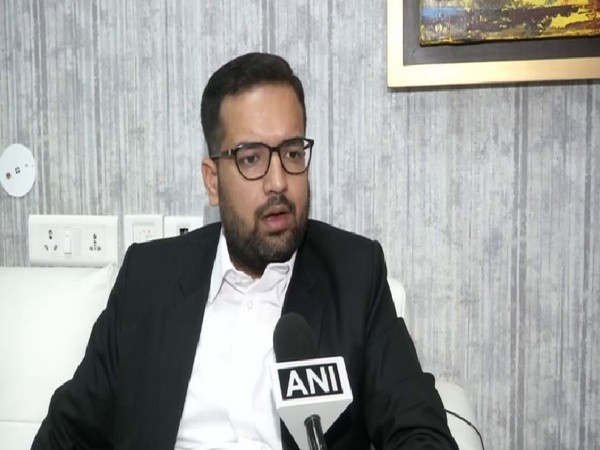 JJP spokesperson Prateek Som speaking to ANI on Wednesday in New Delhi. Photo/ANI