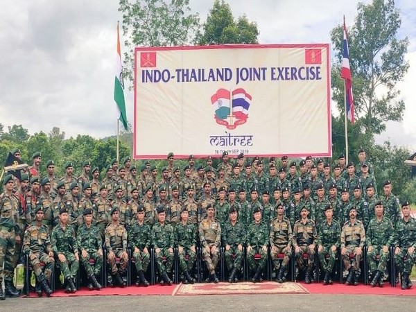 Indo-Thailand Joint Military Exercise MAITREE-2019  commenced on Monday in Umroi, Meghalaya. (Photo/ANI)