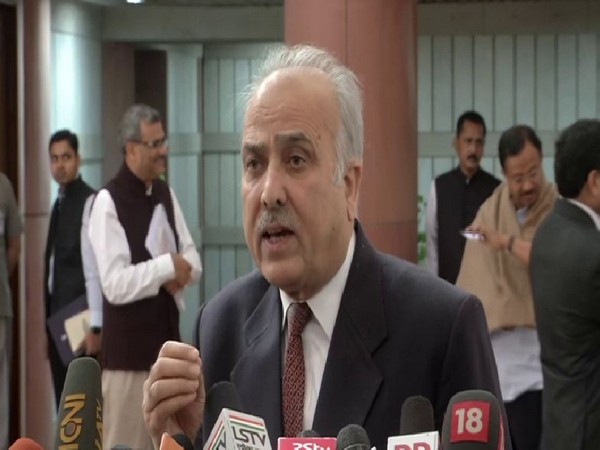 NC MP Hasnain Masoodi speaking to reporters in New Delhi on Sunday. Photo/ANI