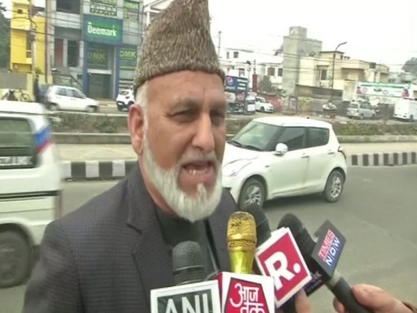 Congress leader from Jammu and Kashmir, GM Saroori while speaking to the reporters in Jammu on Tuesday (Photo/ANI)