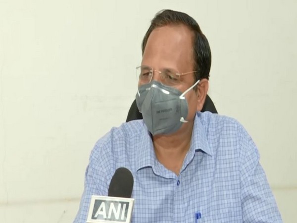 Delhi Health Minister Satyendra Jain speaking to reporters on Friday. Photo/ANI