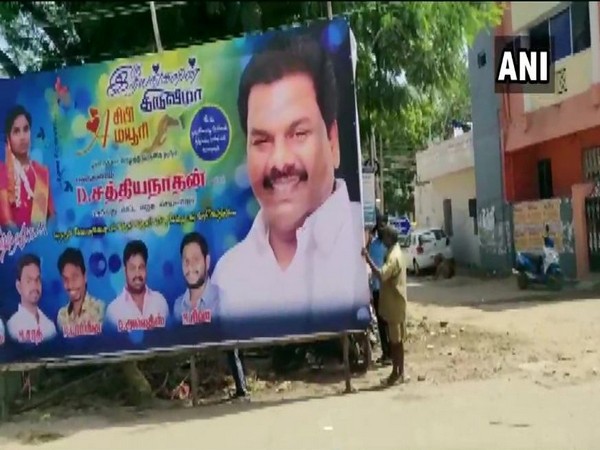 Chennai Corporation starts removing hoardings in the city after court order. Photo/ANI