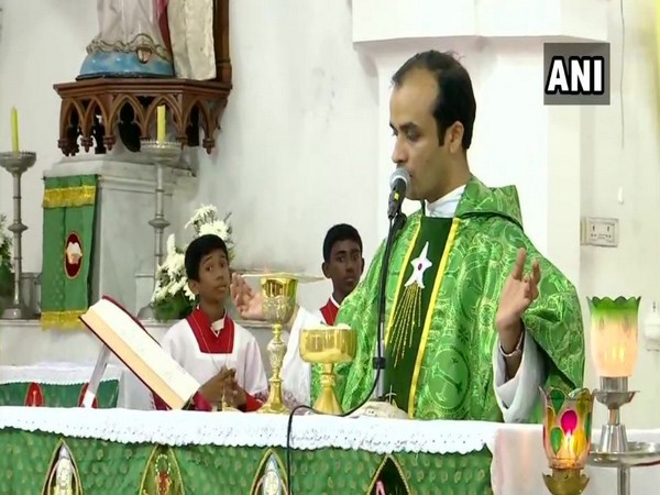 Mass held to celebrate the canonisation of Mother Mariam Thresia in Thiruvananthapuram on Sunday. Photo/ANI