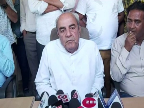 Rajasthan Forest and Environment Minister Sukhram Bishnoi while speaking to the reporters on Tuesday (Photo/ANI)