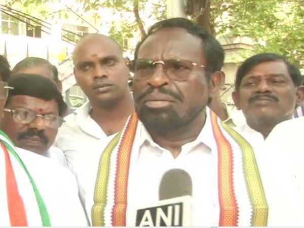 Congress MP and TNCC chief Dr K Jayakumar during anti-CAA rally in Chennai on Monday. Photo/ANI