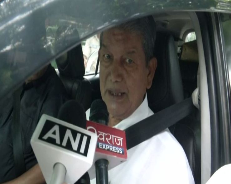 Former Uttarakhand Chief Minister Harish Rawat while speaking to reporters on Monday. (Photo/ANI)