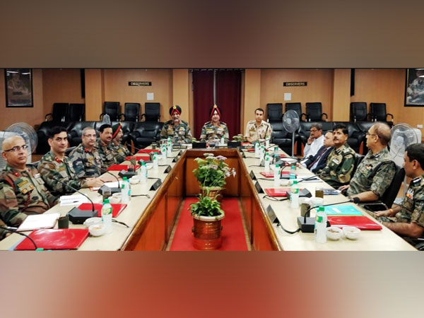 Northern Army Commander Lt Gen Ranbir Singh chaired a meeting on Tuesday to review operational readiness. Photo/ANI