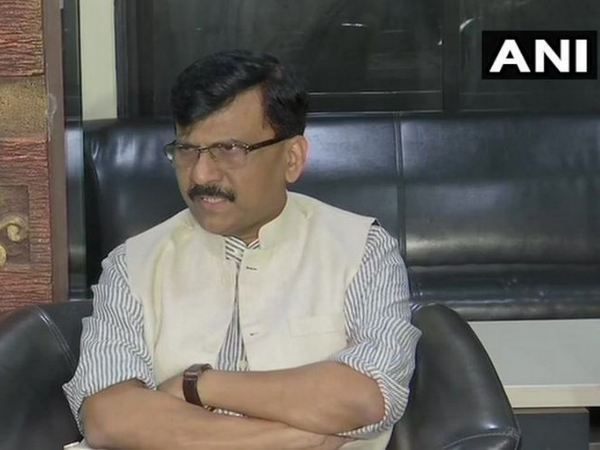 Shiv Sena leader Sanjay Raut while speaking to the reporters on Friday (Photo/ANI)