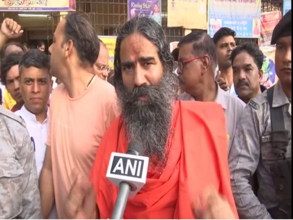 Yoga guru Ramdev speaks to ANI in Mumbai on Thursday. [Photo/ANI]