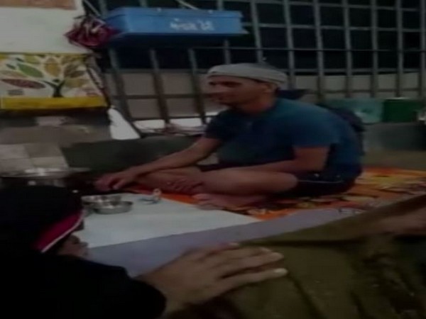 A grab from the video of 'drug party' inside Jodhpur jail. 