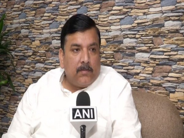 Aam Aadmi Party (AAP) leader Sanjay Singh while speakihng to ANI on Sunday (Photo/ANI)