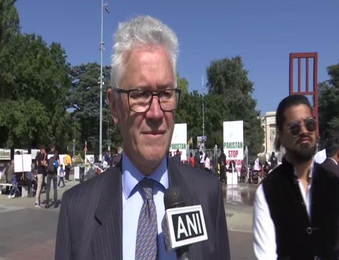 Member of European Parliament Herve Juvin talking to ANI in Geneva.