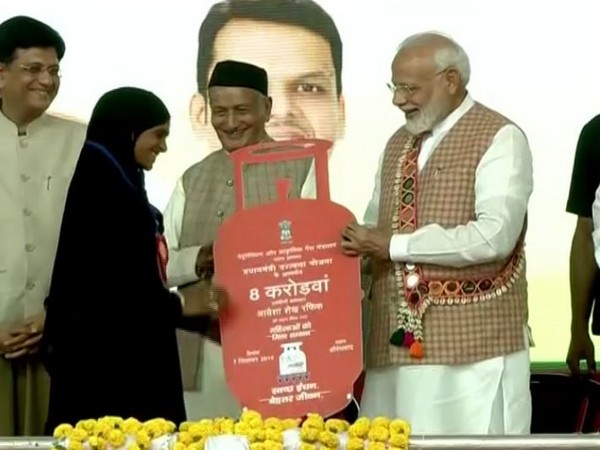 Prime Minister Narendra Modi in Aurangabad on Saturday. Photo/ANI