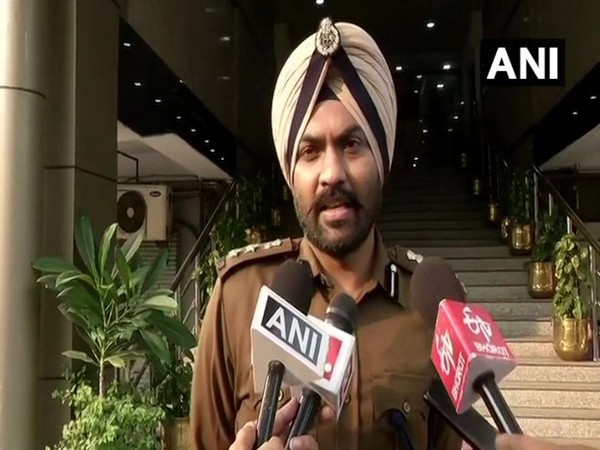 Delhi Police PRO, Mandeep S Randhawa speaking to reporters in New Delhi on Wednesday. Photo/ANI