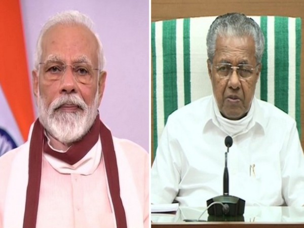 Prime Minister Narendra Modi (left), Kerala CM Pinarayi Vijayan (right). (Photo/ANI)