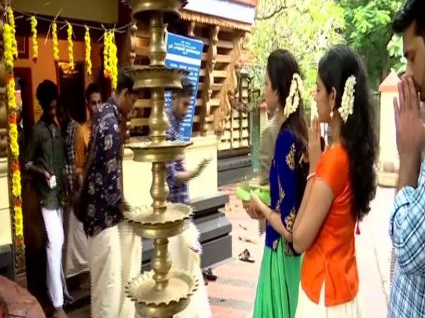 Devotees at the temple in Thiruvananthapuram on Wednesday. (Photo/ANI)