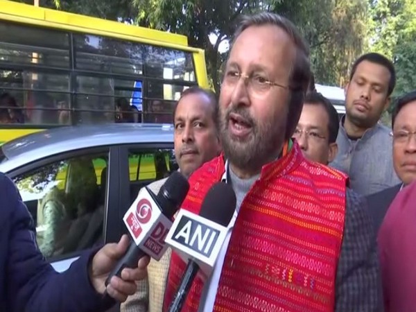 Union Minister Prakash Javadekar while speaking to reporters in Delhi on Sunday. Photo/ANI