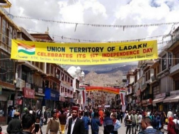 The visual of a street in Leh. File photo/ANI