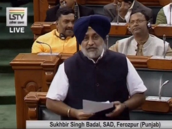 SAD president Sukhbir Singh Badal speaking in Lok Sabha on Monday