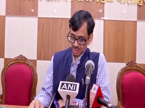Maharashtra's Additional Chief Electoral Officer (CEO) Dilip Shinde while speaking to the reporters on Monday. (Photo/ANI)