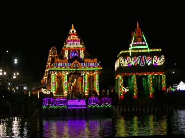 Visuals from the annual raft festival of Lord Balaji (Photo/ANI)