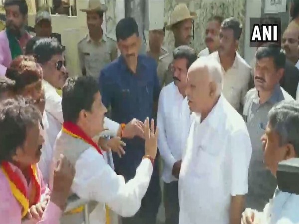 Karnataka Chief Minister BS Yediyurappa met pro-Kannada activists on Thursday (Photo/ANI)
