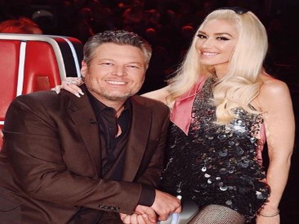 Stefani with her boyfriend Blake Shelton