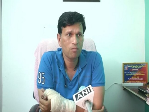 Station Officer (SO), Bithoor Police Station, Kaushalendra Pratap Singh speaking to ANI (Photo/ANI)