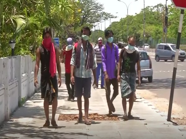 Migrant labourers walked to Chennai in order to board a train to Bihar (Photo/ANI)