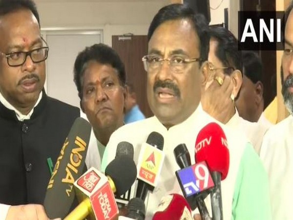 BJP leader Sudhir Mungantiwar while speaking to reporters on Tuesday (Photo/ANI)