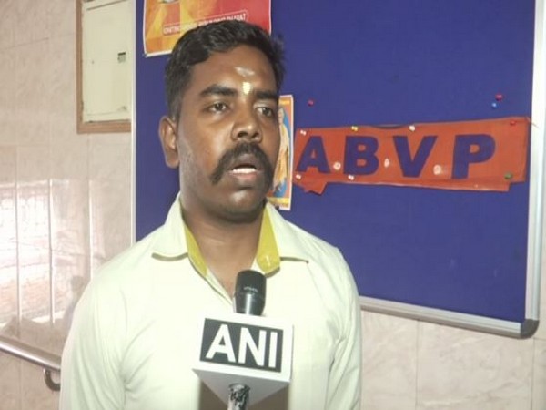 National Secretary of (ABVP) Muthuramalingam (ANI/Photo)